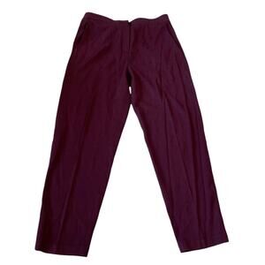 St John Milano Knit Slim Ankle Pant Burgundy Red $595 8 New Without Tags